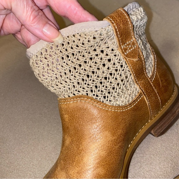 Timberland women’s leather anti fatigue ankle bootie bootbooties boot brown - Picture 9 of 13